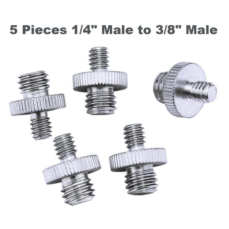 Sunmns 1/4 Inch and 3/8 Inch Converter Threaded Screws Adapter Mount Set for Camera/Tripod/Monopod/Ballhead, 21 Pieces - Image 3